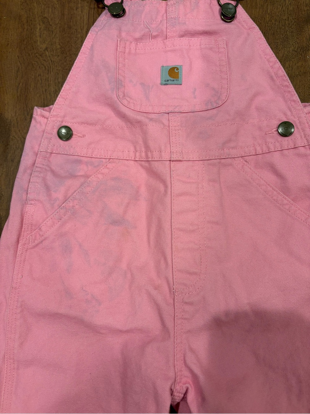 Carhartt Pink Kids Overalls with Adjustable Straps - Picture 3 of 7